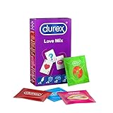 Durex Love Mix Kondom-Mix - Abwechslungsreicher Kondommix für sinnliche Erlebnisse - 12er Pack (1 x 12 Stück)