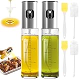 Cisivis 2 Stück Ölsprüher zum Kochen, 100ml Sprühflasche mit Skala, Öl Sprühflasche für Speiseöl, ÖLsprüher, Ölspray zum kochen Grillen, Backen, BBQ, für Olivenölsprüher für Salat