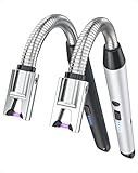 2 Pcs, VVAY Stabfeuerzeug Lichtbogen, Kerzenanzünder USB C Aufladbar
