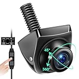 【Hohe Kompatibilität】Rückfahrkamera 360° Drehbar Rückfahrkamera Auto Unterstützt AHD 1080P/720P/NTSC/PAL Modelle Rückfahrkameras für Auto Wohnmobil Super Nachtsicht IP69K Einparkhilfe 170° Weitwinkel