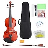 AMONIDA Berufskinder Maple + Spruce + Redwood 1/8 Violin Kit, 1/8 Violine, mit Box für die musikalische Ausbildung zum Erlernen der Übungsleistung