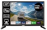 REFLEXION LED22IBT Smart LED Fernseher, LG webOSHub, 55 cm / 22 Zoll, Wohnwagen/Wohnmobil/Camping/Caravan/Boot/LKW TV, 12/230 Volt, Full HD, Triple Tuner, DVB-T2HD, DVB-S2, DVB-C, Bluetooth, WLAN