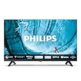 PHILIPS 75PUS7009 4K LED Smart TV - 75-Zoll Display mit Pixel-präziser Ultra HD Titan OS Plattform und Dolby Atmos-Klang. Funktioniert mit Alexa und Google Sprachassistent – Schwarz