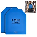 VEVOR Gewichtswestenplatten 2,6 kg x 2 Stk. Premium-Gewichtsplatten aus Stahl, konturierte ergonomische Passform Zusatzgewicht für Gewichtswesten, für Krafttraining Laufen Fitness intensives Training
