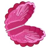 Wassermuschel Sandmuschel Sandkasten 2-teilig aus Kunststoff Muschel mit Deckel (pink)