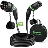 ECOPOINT 11-5-STR Typ 2 Ladekabel für Elektrofahrzeuge, 11 kW, tragbares 3-Phasen 16A, Mennekes Mode 3 Ladekabel für EV und PHEV (5M Gerades Kabel)