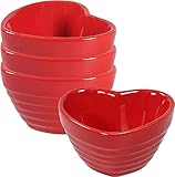 Schüssel, Suppenschüssel, Reisschüssel, Frühstücksschüssel, herzförmiges Auflaufförmchen-Set, 120 ml, Creme Brulee-Auflaufförmchen, Auflaufform, ofenfestes Geschirr, Auflaufförmchen for Soufflé, Aufla