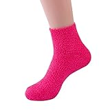 Winter Candy Color Tube Socken Coral Fleece Socken Bodensocken Einfarbig Warme Socken Taubert Socken