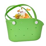 XIAOXIAOYU EVA-Tragetasche, kleine EVA-Tragetasche, wasserdicht, Strandtasche, sanddicht und waschbar, tragbares Reisezubehör für Damen und Herren, grün, Refer to description