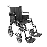PEPE - Rollstuhl Faltbar Leicht, Faltbarer Transportrollstuhl, Transit Rollstuhl für Ältere Menschen, Outdoor Rollstuhl, Stahl Rollstühle mit Fußstütze, Rollstuhl für Behinderte