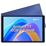 CWOWDEFU Android 13 Tablet 10 Zoll,AX WiFi6 Tablet Octa-Core,4+2 GB RAM 128 GB ROM (1 TB erweiterbar),6000 mAh,Android Tablet PC mit 10,1 Zoll IPS-Bildschirm,GPS,Dual-Kamera,NTC，BT5.0,Tablet-Blau