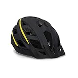 Fischer Unisex – Erwachsene Fahrradhelm, Schwarz-Gelb, S/M, 52-59 cm
