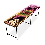 MYBEERPONG® LED Bierpong Tisch | Space Lava Design | Beer-Pong Tisch mit LED-Beleuchtung + 6 Premium Bälle | Trinkspiel für Party & Geburtstag