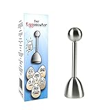 Der Eggsecutor ★ Eierköpfer aus hochwertigem Edelstahl I zeitsparender Eieröffner ★ Eierschneider ★ Bonus: Gratis eBook mit unwiderstehlichen Eier Rezepten