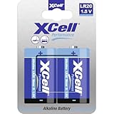 XCell Performance Alkaline LR20 Mono D Batterie (im Papp-Blister, optimale Leistung, hohe Energiedichte, Lange Haltbarkeit) 136154