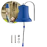 Spielturmking® Schiffsglocke Felix - Wetterfestes Spielturm Zubehör - Mit echtem Geräusch Dank Metallglocke, Glocke für Spielturm, Stabile Metallhalterung, Spielturm Glocke, Spielplatz Outdoor (Blau)