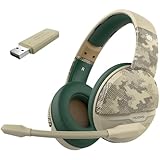 NUBWO G08 Wireless Gaming-Headset mit Mikrofon: 100 Stunden Akkulaufzeit, 10 m Reichweite, Einzigartige Wüstenfarbe, Kompatibel mit PS4/PS5/PC/Mac