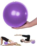 Gymnastikball Yoga Pilates Ball Kleine Übung Ball, Dicker Anti-Burst Gymnastikball inkl Ballpumpe, Rutschfester&Superleichter Soft Pilates Ball, Fitness Ball für Yoga,Heim, Büro,Sitzball (Lila-25cm)