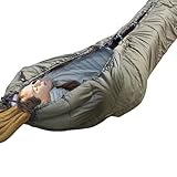 Camp Poncho Schlafsack, tragbarer gesteppter Poncho, Kapuzenmantel, Outdoormantel, 140 cm, tragbare Winterisolierung, verstellbare Passform, für Camping, Rucksackreisen, Wandern, Sportabenteuer