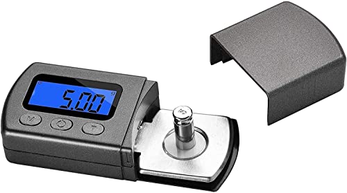 Hochpräzises digitales Mini-Plattenspieler-Stylus-Force-Scale-Messgerät 0,01 g / 5,00 g Blaue LCD-Hintergrundbeleuchtung für Tonarm-Tonabnehmer