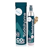 Sodahome Universaler CO2 Zylinder für 60L Sprudelwasser - Kompatibel mit allen Wassersprudlern mit Schraubgewinde - Kohlensäure Zylinder zum Einschrauben für Wassersprudler - abgefüllt in Deutschland