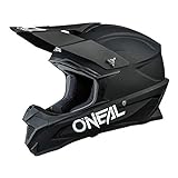 O'NEAL | Motocross-Helm | MX Enduro Motorrad | ABS-Schale, , Lüftungsöffnungen für optimale Belüftung und Kühlung | 1SRS Helmet SOLID V.24 | Erwachsene | Schwarz | Größe XS