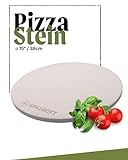 GrillGott - Pizzastein für Backofen & Gasgrill - Für Knusprigen Boden - Pizzastein 38cm Durchmesser aus Cordierit bis 900 °C - Wärme speichernd – Pizza wie vom Italiener