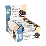 BornWinner Gain, High Protein Riegel, Coockies & Cream, 35 Prozent Eiweißgehalt, 26 g Protein pro Riegel, Muscle Gainer, 12x75g