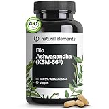 Bio-Ashwagandha – KSM-66® Premiumrohstoff (180 Kapseln mit überdurchschnittlicher Reichweite) – 5% Withanolid-Gehalt – laborgeprüft, vegan und hochdosiert
