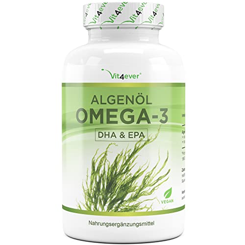 Omega 3 vegan - 120 Kapseln - Hochdosiert mit 1.500mg Algenöl pro Tagesdosis – Premium: Markenrohstoff life's®Omega - Laborgeprüft - Schadstoffarm - Hochdosiert
