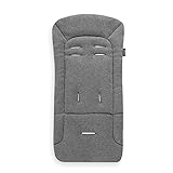 hauck Universal Sitzauflage für Buggys Kinderwagen & Fahrradanhängern aus Atmungsaktiver, Weicher Baumwolle, Einfache Befestigung, für Sommer & Winter (Pushchair Seat Liner, Charcoal)