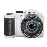 KODAK PIXPRO Astro Zoom AZ255-WH 16MP Digitalkamera mit 25-Fach optischem Zoom, 24 mm Weitwinkel, 1080P Full HD Video und 7,6 cm LCD, Weiß