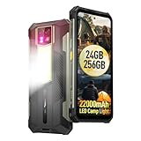 Ulefone Armor 24 22000mAh Outdoor Smartphone 4G 1000LM Camping Lampe,24GB+256GB 6,78 Zoll FHD+ 120Hz 64MP + 64MP Nachtsicht Android 13 5G WIFI/NFC/GPS/IP69K Outdoor Handy ohne vertrag