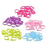 CIYODO 50 Stück Dekorativer Taschenbinder Spritzbeutel Partytasche groß Pip Glasur Backzubehör Ties Taschenkrawatten für Taschen Wiederverwendbare Bindungen Taschenclip Kieselgel