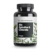 Bio Spirulina & Chlorella Presslinge - 500 Tabletten - Einführungspreis - Zertifiziert Bio, laborgeprüft, ohne Zusätze, hochdosiert, vegan und in Deutschland produziert