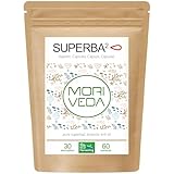 Superba Premium Krillöl Softgel Caps - mit revolutionärem Omega 3 Öl - verestertem Astaxanthin, Antioxidantien & Vitaminen - Herz Immunsystem Gedächtnis - 60 Kapseln von MoriVeda