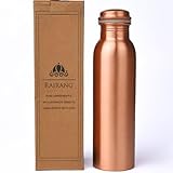 RAJRANG BRINGING RAJASTHAN TO YOU Kupfer-Wasserflasche, 34 oz, auslaufsicheres Designgefäß, Ayurveda-Gesundheitskrug für Sport, Fitness, Yoga, 1000 ml