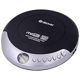 Denver Tragbarer CD-Player DMP-391. Walkman kompatibel mit CDs, CD-R und CD-RW CD-RW. Anti-Schock-Funktion Mit Bassverstärkungssystem, Kopfhörer