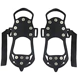 MOBUTOFU 1 Paar Steigeisen Überschuhe, Schneeschuhgriffe, Anti Rutsch Schuhgreifer, Schneeschuh Befestigung Für Schuhe, Manganstahl Eisgreifer, Schuhgriffe Für, Universelle Anti Rutsch