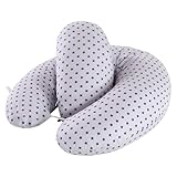 PASUKTER 2 in 1 Schwangerschaftskissen und Stillkissen, Seitenschläferkissen, Vielseitig Größe XXL Kissen, Pregnancy Pillow mit 100% Baumwollbezug