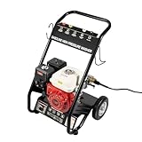 Hochdruck Benzin Reinigungsmaschine,Filter,Praktische Haken,FußPads,Geschwindigkeit3400R/Min,Zur Reinigung Von Decks, InnenhöFen, GartenmöBeln,Motor4-Takt, Einzylinder, LuftgeküHlt,Druck2200 Ps