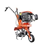 FUXTEC Motorhacke FX-AF1139, Gartenfräse für kleine bis mittelgroße Flächen, benzinbetriebene Bodenhacke, 16 robuste Messer, 4-Takt-Motor, Arbeitsbreite 36 cm, 3000 U/min