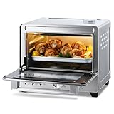 OSAMKO 6 in 1 Luftfritteuse Kombi-Backofen, 12 Liter Luftfritteuse mit Dampfaufguss, Softkonvektions-Toaster mit schneller Vorheizung, Frittieren an der Luft