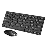 HOMSFOU 2.4G Drahtlose Tastatur Ultradünne Funk Tastatur Für PC Laptop Tablet Tragbar Für Büro Schwarz Batterien Nicht Enthalten