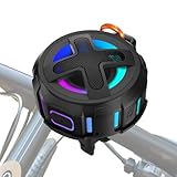 Verbessert, Pro Fahrrad Lautsprecher, mit Lenkermontage, Bluetooth V5.4, IPX7 wasserdicht, Silikonkoffer, Navigation übertragen, 10W Bassup, 15-24H Spielzeit, Haken, für eBike, Motorrad zubehör