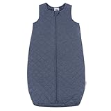 Gerber Baby Unisex Gesteppte tragbare Decke, Baumwollmischung, OEKO-TEX zertifiziert, 2-Wege-Reißverschluss, sichere Schlaflösung, Navy Heather, 6-12 Monate