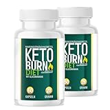 NEU: Keto Burn Diet - Das Original, Kapseln mit hochwertige natürliche Inhaltsstoffe für Frauen + Männer, Nahrungsergänzungsmittel mit Glucomannan - 120 Stück