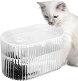 Katzen Wasserbrunnen, Haustier Elektrische Automatische, Ultra Leise Katzenbrunnen für den Innenbereich, Katze Gesunder Trinkbrunnen für Kleine bis Mittlere Hund Katze (Transparent, 1.5L)