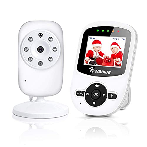NWOUIIAY Baby Phone Baby Monitor 2.4 GHz Baby Kamera mit LCD Nachtsichtkamera HD Digital Video & Bidirektionale Intercom-Funktion