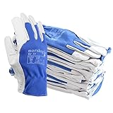 norskog FIR 12 Paar, Montagehandschuhe aus Ziegenleder, Leder Handschuhe Arbeitshandschuhe, Lederhandschuhe mit Klettverschluss: ISO, CE PSA CAT II, EN 420, EN 388 (2122X) - Gr. 10